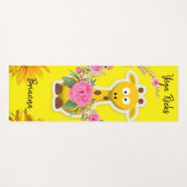 Zonnebloem Bloemige Giraffe Yoga Mat (Voorkant (horizontaal))