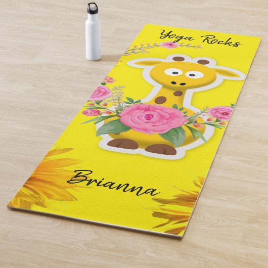 Zonnebloem Bloemige Giraffe Yoga Mat (In situ)