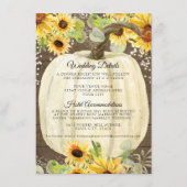 Zonnebloem Bloemige Pompoen Twinkellichtjes Detail Informatiekaartje (Voorkant)