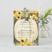 Zonnebloem Bloemige Pompoen Twinkellichtjes Detail Informatiekaartje (Staand voorkant)