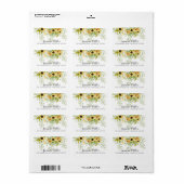 Zonnebloem Bloemige Retouradreslabel Etiket (Full Sheet)