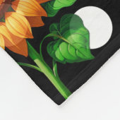 Zonnebloem Bloemige Stippen Fleece Deken (Hoek)