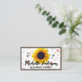 Zonnebloem | Bloempatroon Visitekaartje (Staand voorkant)