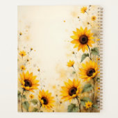 Zonnebloem Bloemrijke Spiraalgebonden Botanische P Planner (Achterkant)