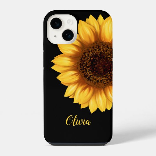 Zonnebloem Bloemschilderkunst Wilde Bloem iPhone Hoesje (Achterkant)