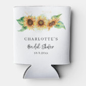 Zonnebloem Bloemstuk Aangepaste Bruidsdouche Blikjeskoeler (Voorkant)