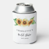 Zonnebloem Bloemstuk Aangepaste Bruidsdouche Blikjeskoeler (Blikje Achterkant)