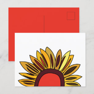 Zonnebloem Bloemstuk Briefkaart