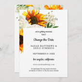 Zonnebloem Bloemstuk op Witte Datum Wijzigen Detai Kaart (Voorkant / Achterkant)