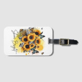 Zonnebloem Bloesem Bagagelabel (Voorkant (horizontaal))