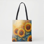 Zonnebloem Bloesem Canvas tas (Voorkant)