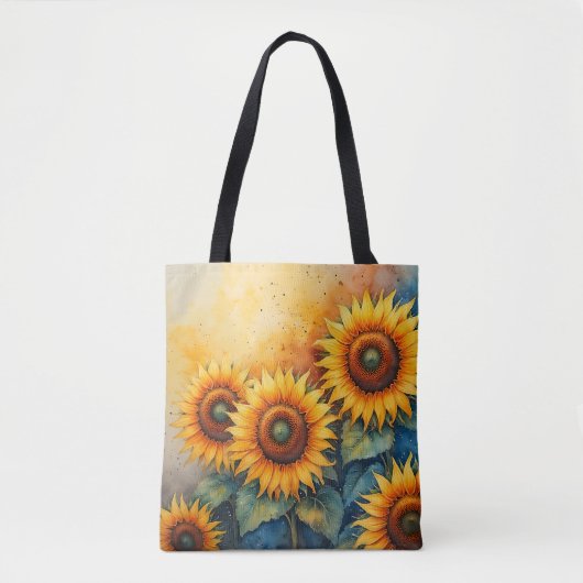 Zonnebloem Bloesem Canvas tas (Voorkant)
