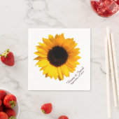 Zonnebloem Bloom Aangepaste Bruiloft Servetten (Insitu)