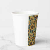 Zonnebloem Bloom Baby shower Cups Papieren Bekers (Rechts)