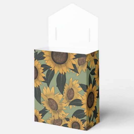 Zonnebloem Bloom Baby shower Dozen Bedankdoosjes (Geopend)