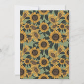 Zonnebloem Bloom Baby shower Uitnodigt Kaart (Achterkant)