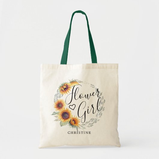 Zonnebloem Bloom | BLOEMENMEISJE Tote Bag (Voorkant)