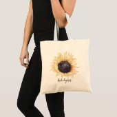 Zonnebloem Bloom gepersonaliseerde Canvas tas (Voorkant (product))