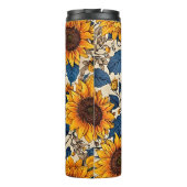 Zonnebloem Bloom Thermische Tumbler – Sip in Sunsh Thermosbeker (Achterkant)