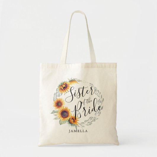 Zonnebloem Bloom | Zuster van de Bride Tote Bag (Voorkant)