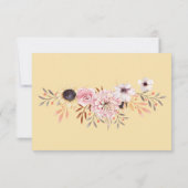 Zonnebloem Blooms Bruiloft RSVP Reactie Kaart (Achterkant)