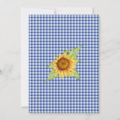 Zonnebloem Blue Gingham Baby Q Barbecue Kaart (Achterkant)