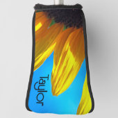Zonnebloem Blue Sky gepersonaliseerd golfhoofd Hoe Golfheadcover (Draai 90)
