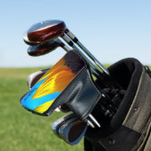 Zonnebloem Blue Sky gepersonaliseerd golfhoofd Hoe Golfheadcover (Insitu)