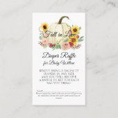 Zonnebloem Blush Roze Bloemen Pompoen Luier Raffle Visitekaartje (Voorkant)