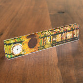 Zonnebloem Boeken Bureau Naamplaat Naambordje (Zijkant)