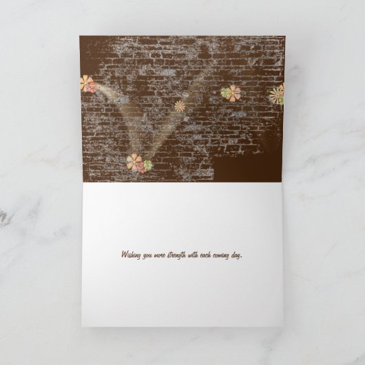 zonnebloem boeket beterschap kaart (Binnen)