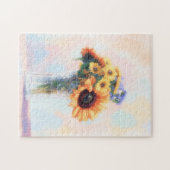 Zonnebloem Boeket Bloem Kunst Puzzel (Horizontaal)