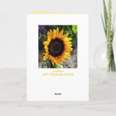 Zonnebloem Boeket Botanische Bloemige Beste Wensen Kaart (Achterkant)