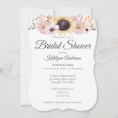 Zonnebloem Boeket Bruids Douche Uitnodigingen (Voorkant)