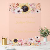 Zonnebloem Boeket Bruiloft Welkom Acryl Bord (Huwelijk)