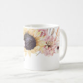 Zonnebloem Boeket Gepersonaliseerde Koffie Mok (Voorkant rechts)