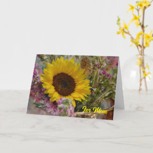 Zonnebloem Boeket Moederdag Kaart