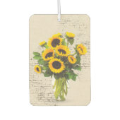 Zonnebloem boeket op baksteen luchtverfrisser (Voorkant)