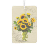 Zonnebloem boeket op baksteen luchtverfrisser (Achterkant)