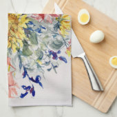 Zonnebloem Boeket Theedoek (Quarter Fold)