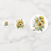 Zonnebloem boeketten confetti (Voorkanten)