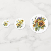 Zonnebloem boeketten confetti (Achterkanten)