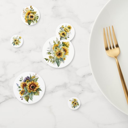 Zonnebloem boeketten confetti (Groep)