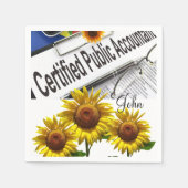 Zonnebloem Boekhouder Papieren Servetten (Voorkant)