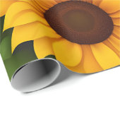 Zonnebloem Boerderij 3D isometrisch patroon Cadeaupapier (Rol Hoek)