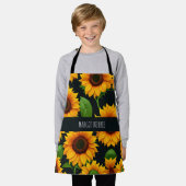 Zonnebloem Boerderij 3D Kleurrijke Patroon Schort (Gedragen)