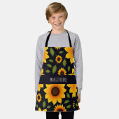 Zonnebloem Boerderij bloemmotief Schort (Gedragen)