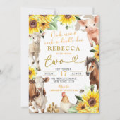 Zonnebloem Boerderij Dieren Zomer Kind Kaart (Voorkant)