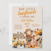 Zonnebloem Boerderij Herfst Verjaardag Kaart (Voorkant)