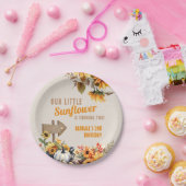 Zonnebloem Boerderij Herfst Verjaardag Papieren Bordje (Feest)